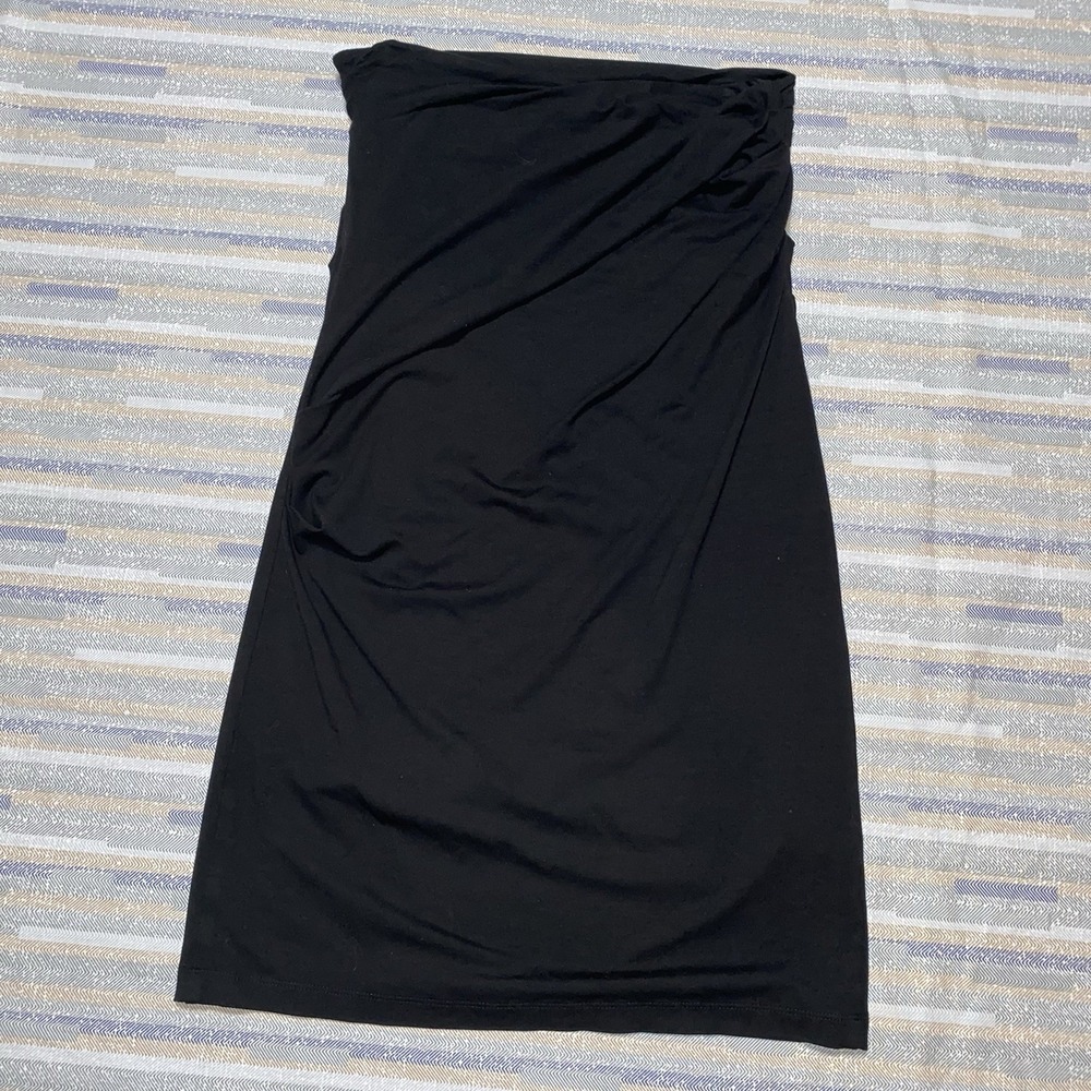MM Lafleur Black Cotton Bodycon Skirt Small Minimalist